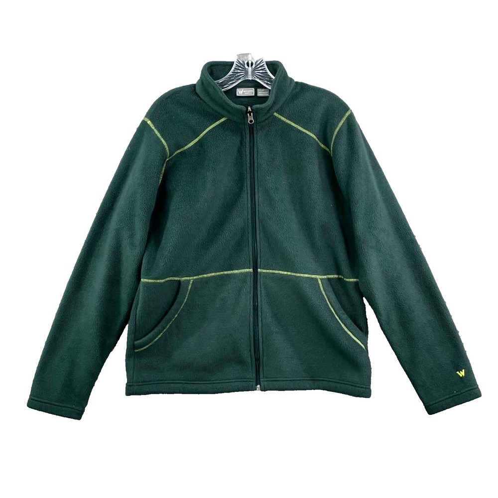 White Sierra Fleece Jacket Mens XL Green Camping Gorpcore Hiking Outdoor Gear